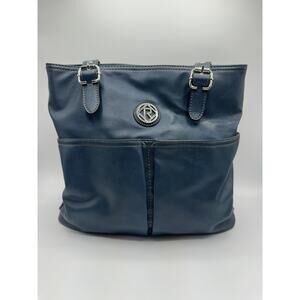 RELIC by Fossil Denim Blue Faux Leather Tote Bag